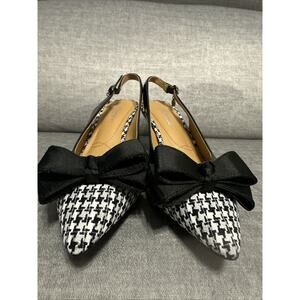 J. Renee Houndstooth Heels With Bow